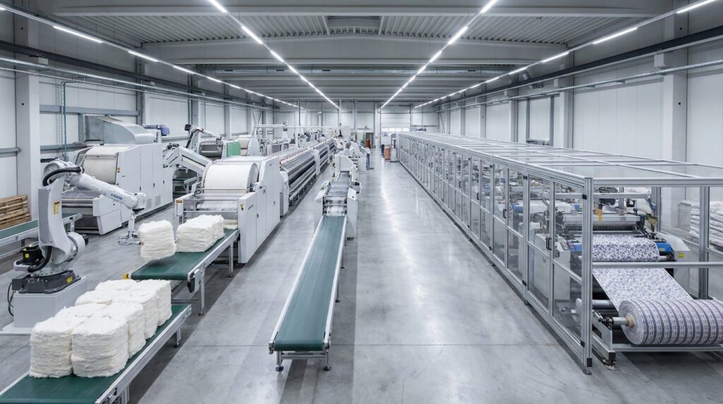 textile processing line modern automated