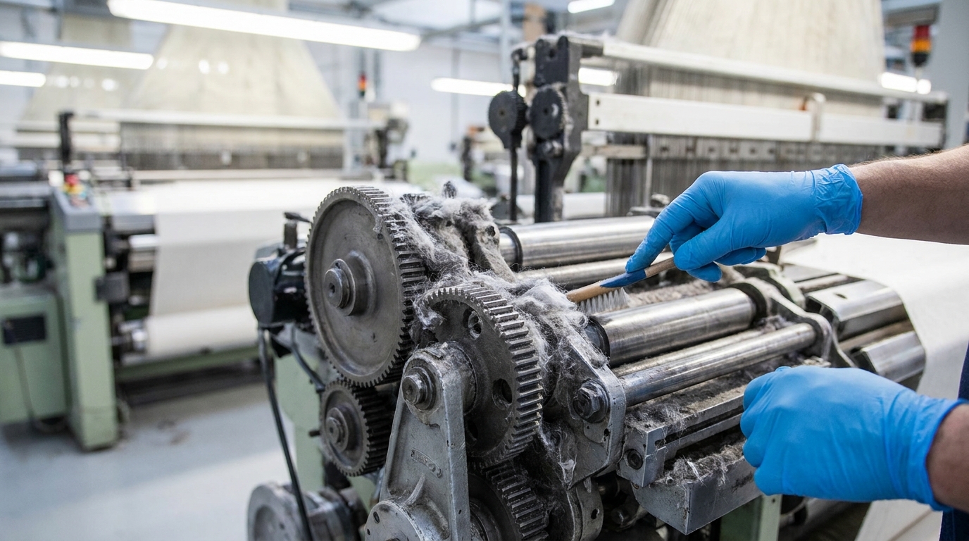 Why Textile Machines Break Down: 7 Causes and Fixes 2 textile machine mechanical dusty