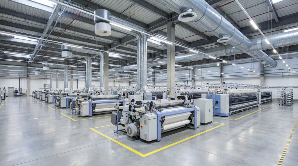 stenter frame long continuous